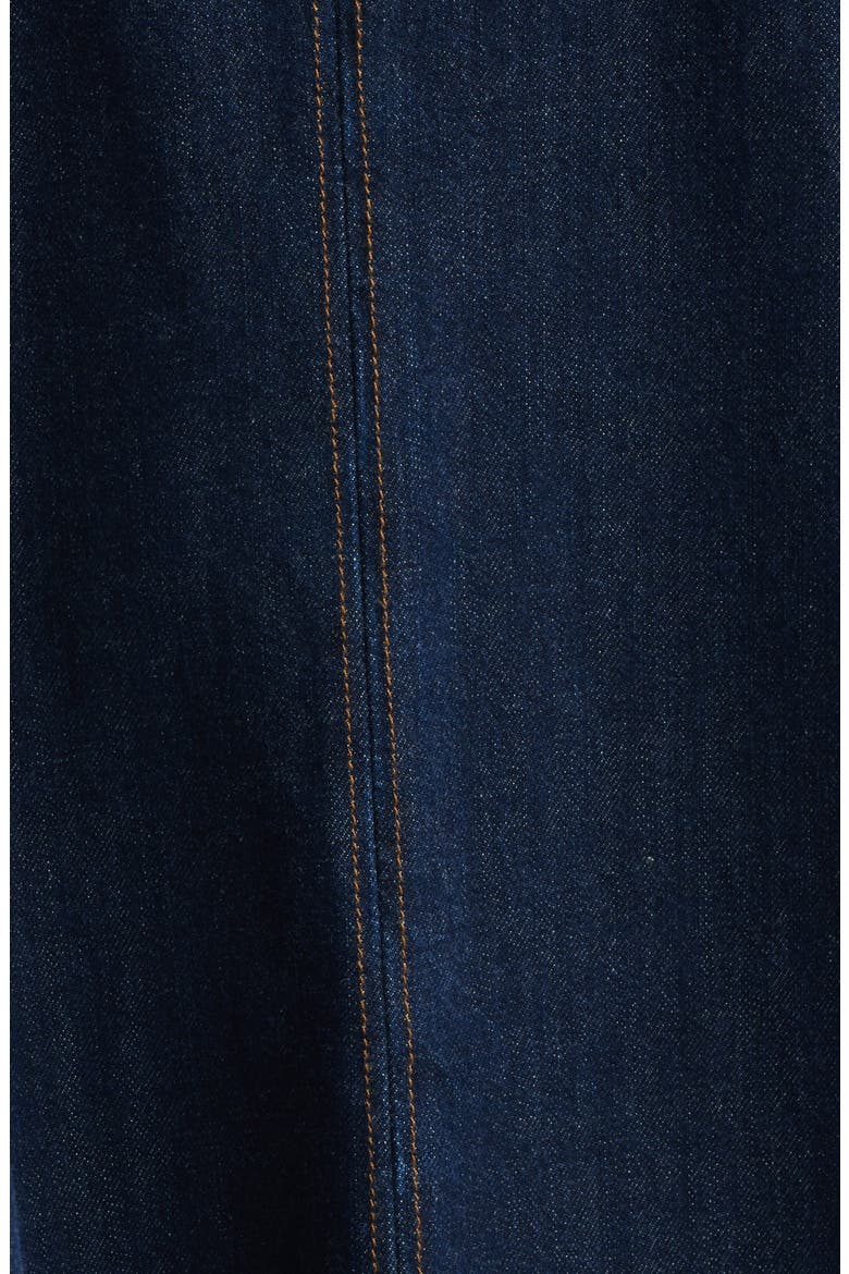 Skipper Sleeveless Cotton Blend Denim Trapeze Minidress, Alternate, color, DUOMO