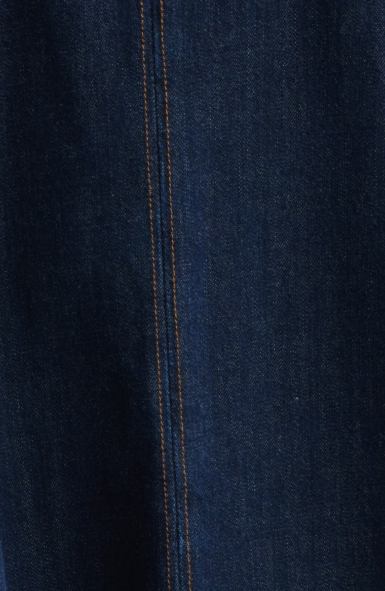 FRAME Skipper Sleeveless Cotton Blend Denim Trapeze Minidress, Alternate, color, Duomo