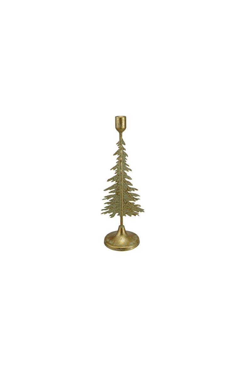 Patina Iron Tree Taper Candle Holder, Main, color, Patina Finish