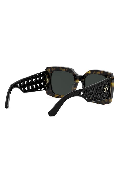 Dior Very S1i 54mm Square Sunglasses In Dark Havana/green