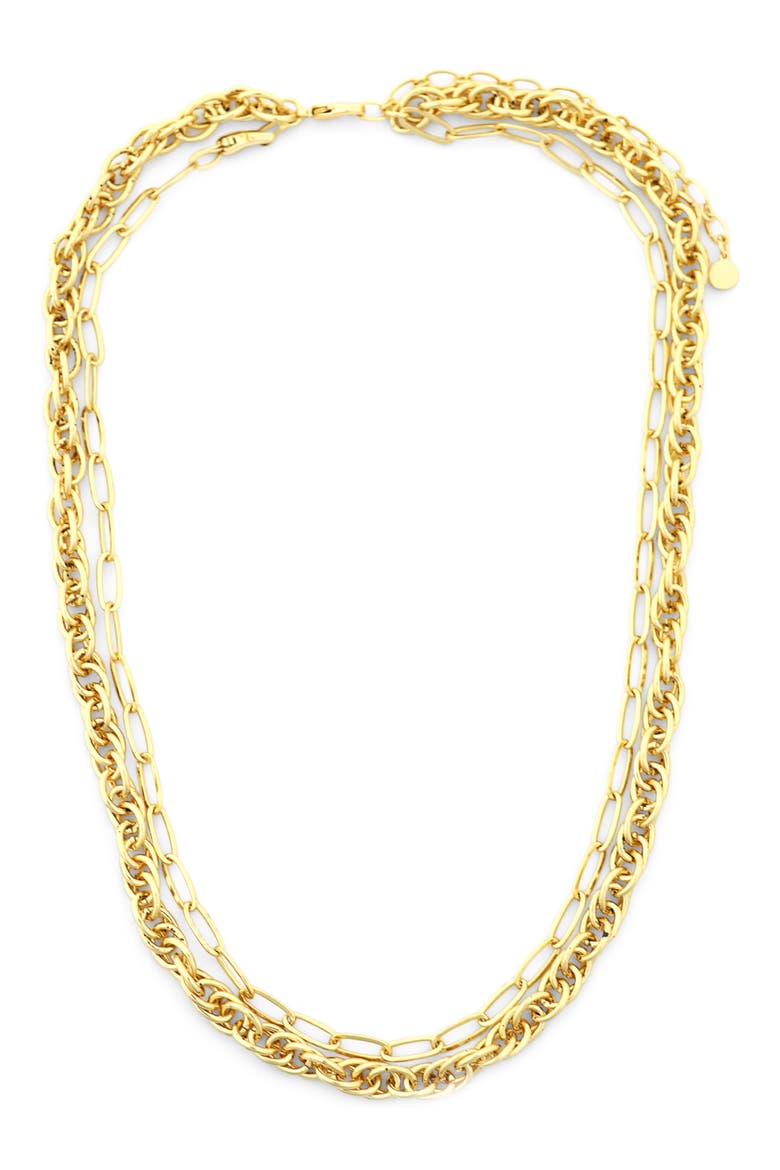 Layered Chain Necklace, Main, color, GOLD