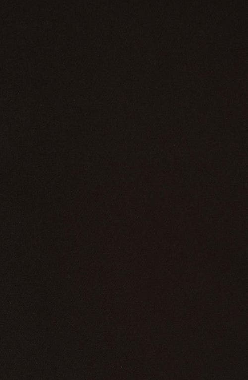 Aidan Mattox Bonded Crepe Gown In Black
