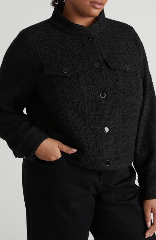 Universal Standard Lady Tweed Jacket In Black