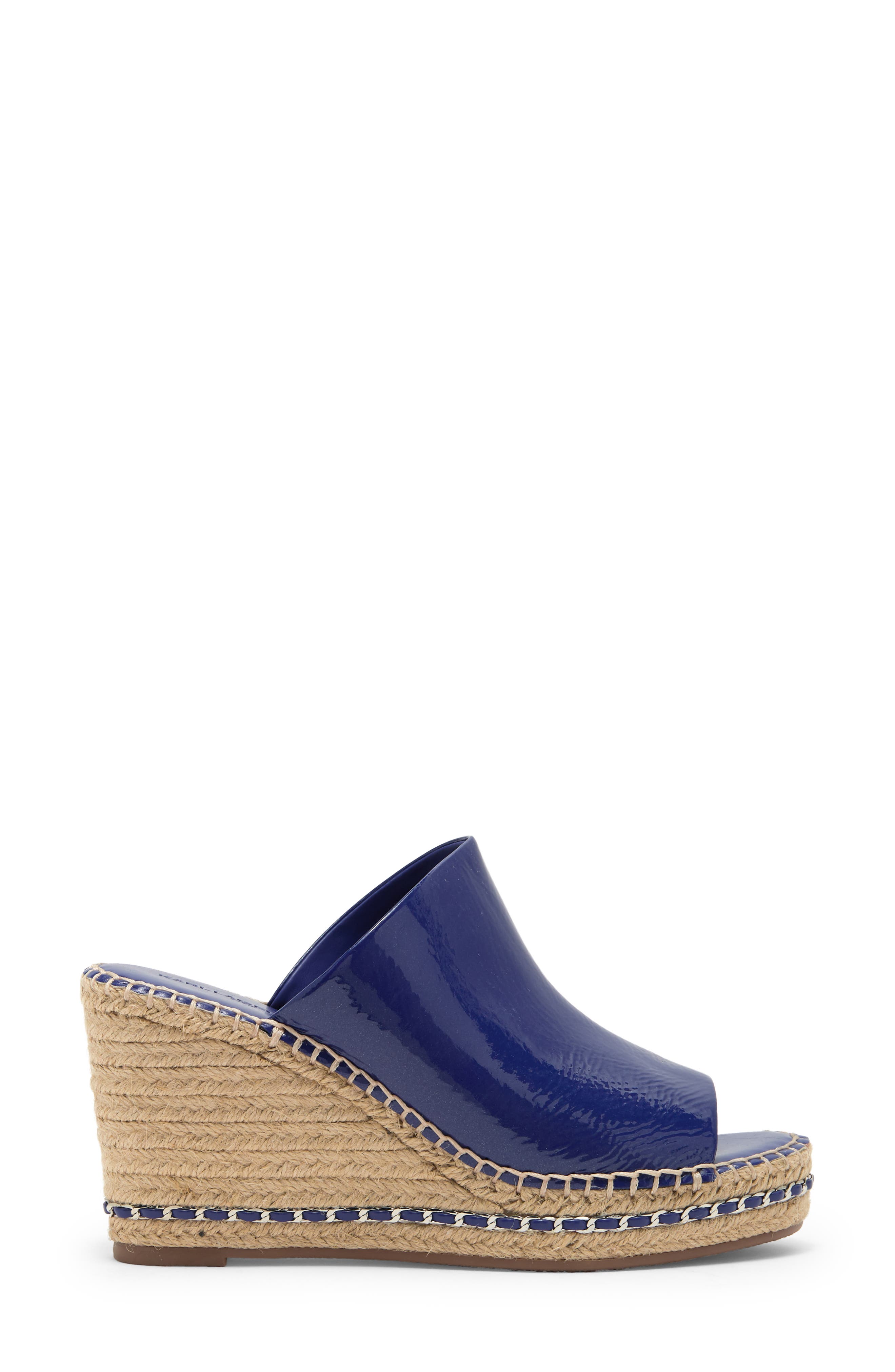 KARL LAGERFELD PARIS Azure Open Toe Wedge Espadrille Sandal, Alternate, color, 