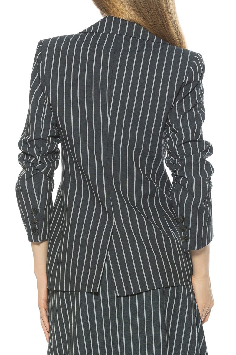 Tau Linen & Cotton Blazer, Alternate, color, NAVY STRIPE