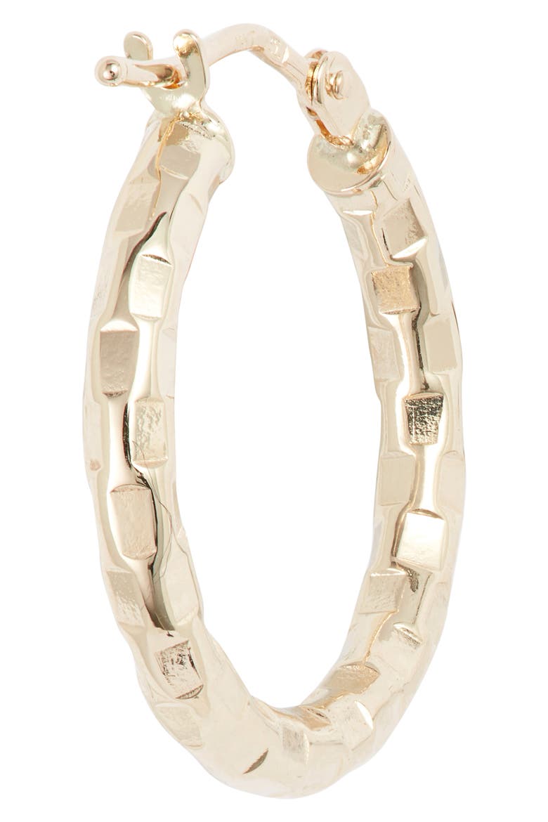Hammered 14K Gold Hoops (Nordstrom Exclusive), Alternate, color, YELLOW GOLD