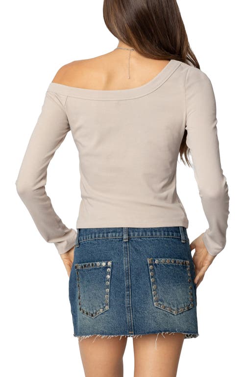 EDIKTED EDIKTED ADELAINE ASYMMETRIC ONE-SHOULDER LONG SLEEVE TOP 