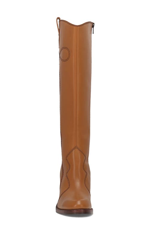 Frye Corinne Knee High Western Boot In Brown