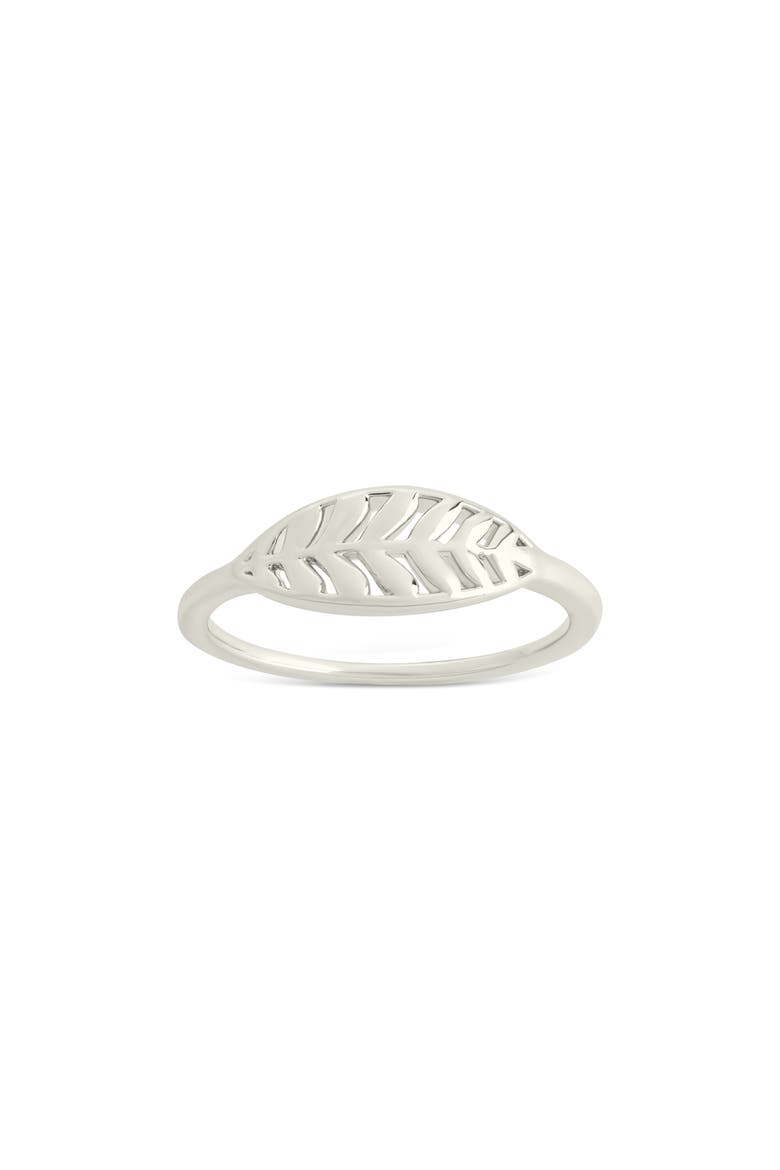Tyla Textured Signet Ring, Main, color, SILVER