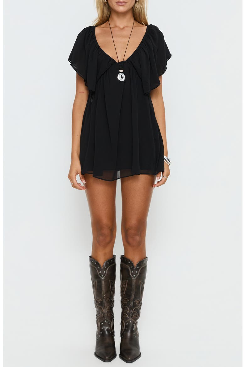 Sun Spirit Plunge Romper, Main, color, BLACK