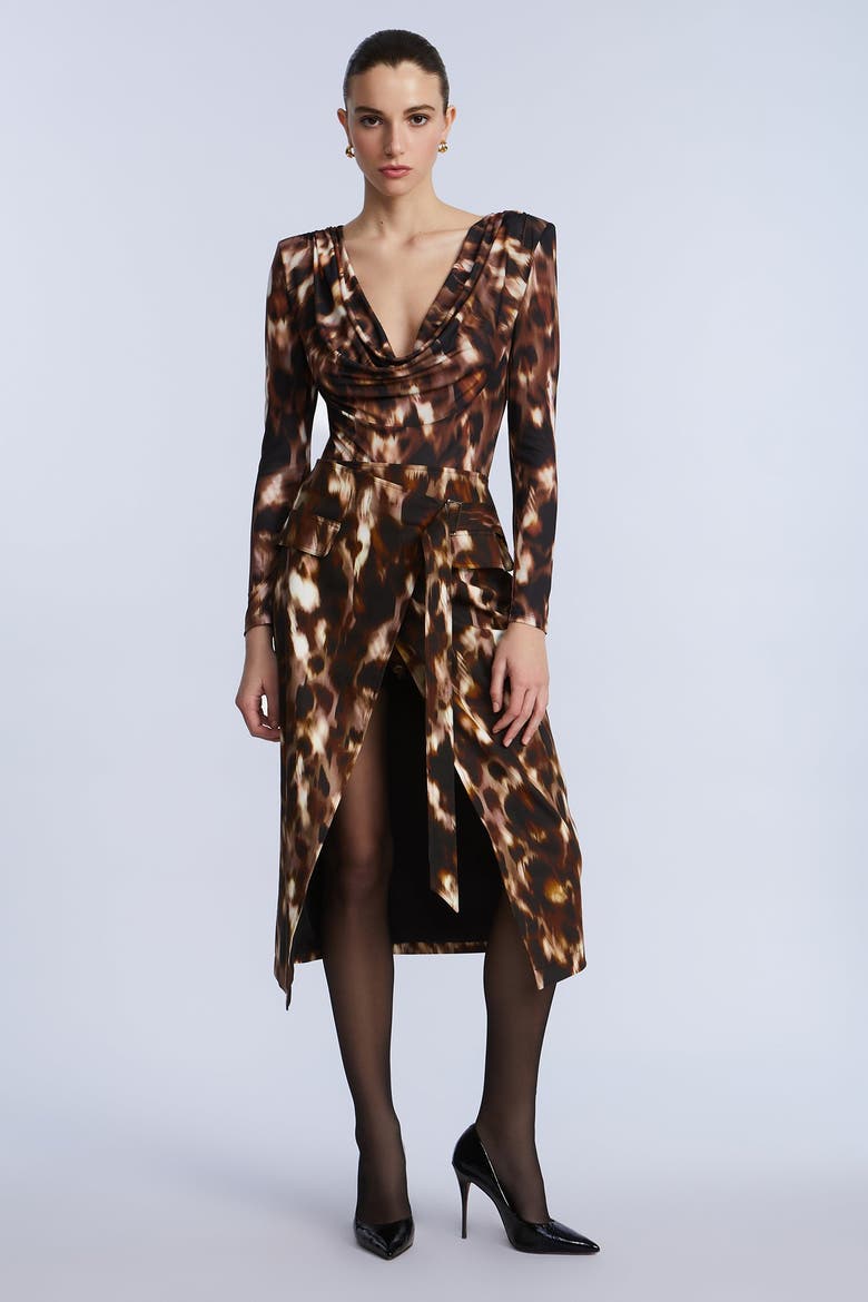 Printed Bodysuit, Alternate, color, Leopard Desert Palm Print