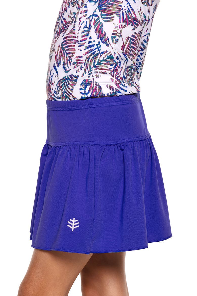 Girl's Wavecatcher Swim Skirt, UPF 50+ Sun Protection, Alternate, color, Baja Blue