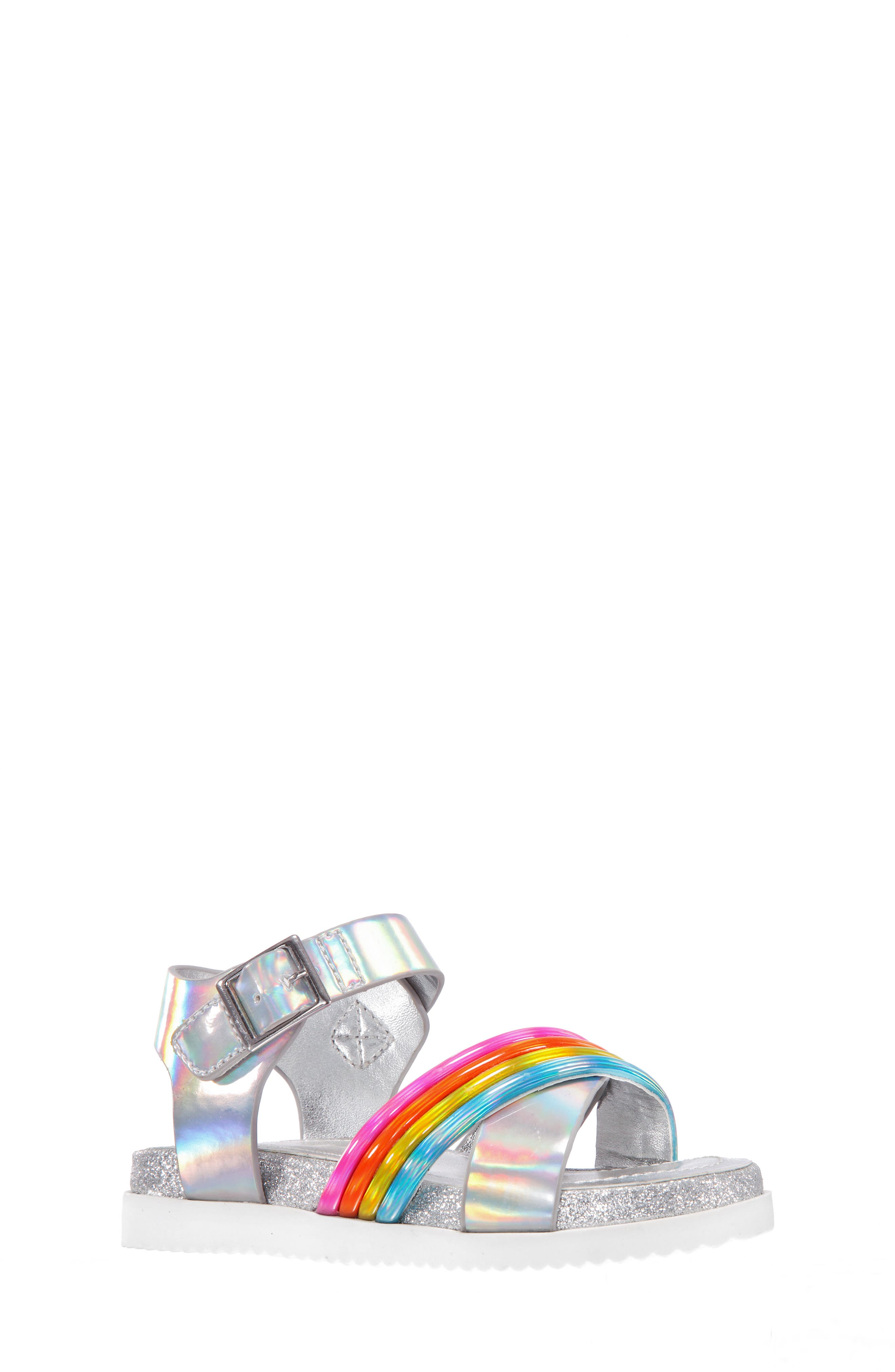 Nina Callysta Metallic Glitter Sandal, Main, color, 