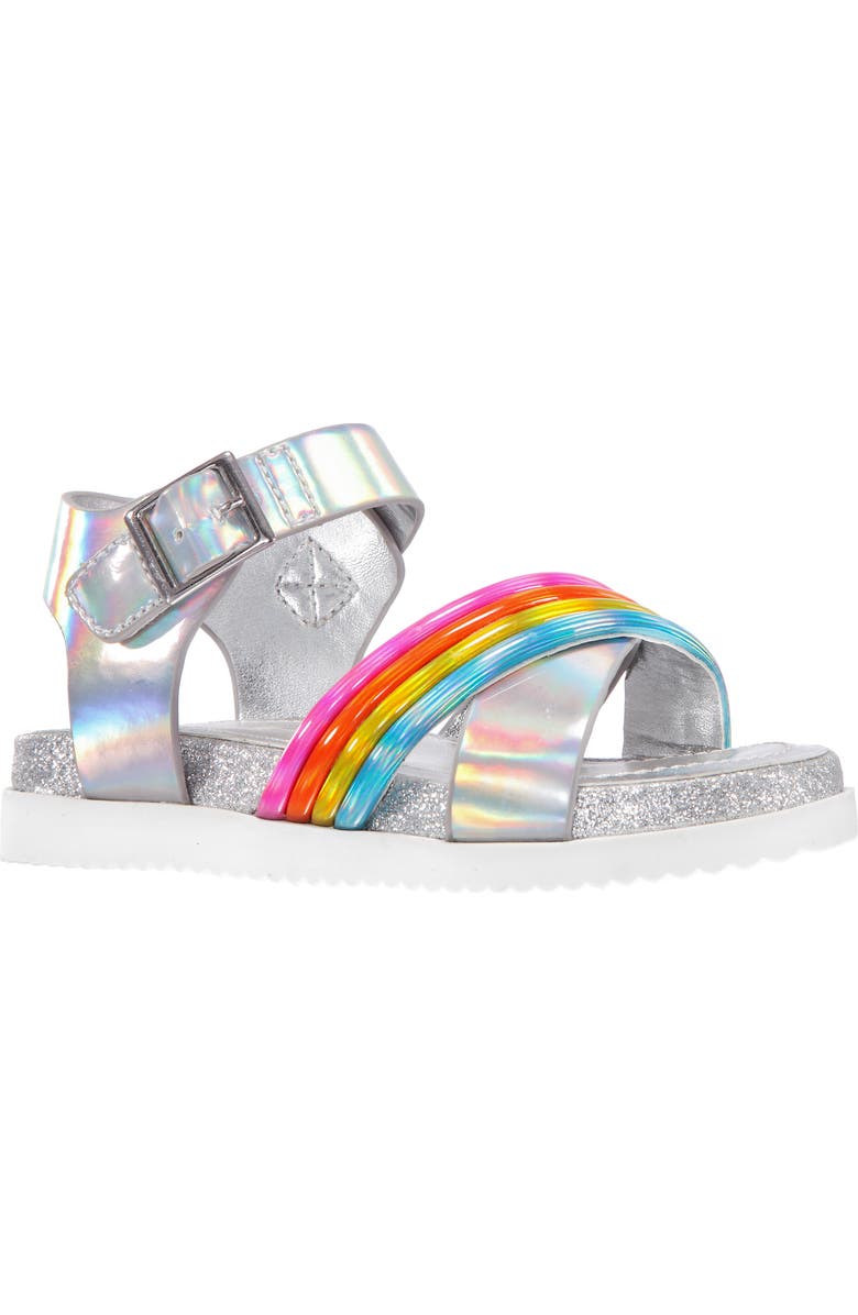 Nina Callysta Metallic Glitter Sandal, Main, color,