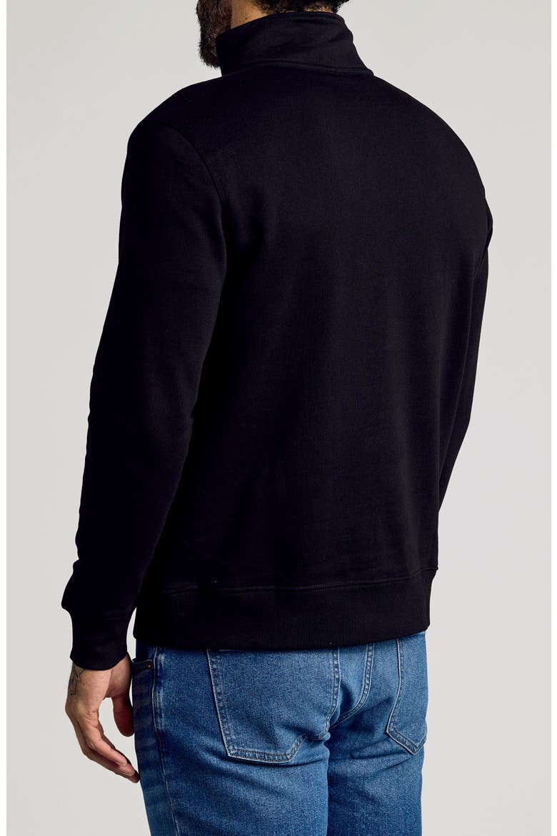 Fleece Quarter Zip Sweatshirt, Alternate, color, BLACK