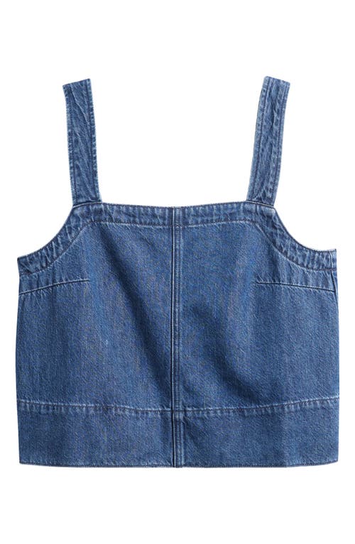 Madewell Square Neck Denim Crop Tank