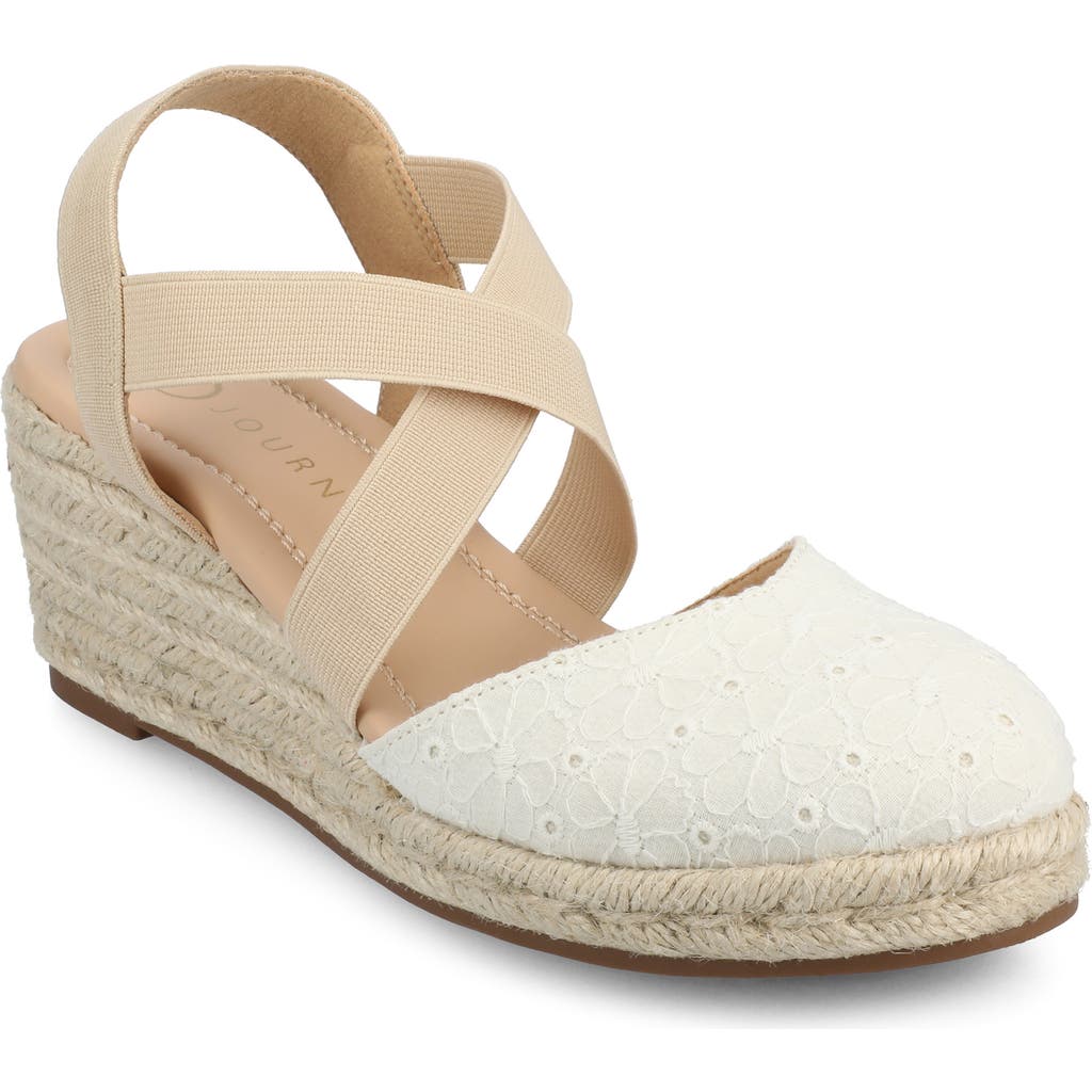 Shop Journee Collection Ashlee Espadrille Wedge Pump In White