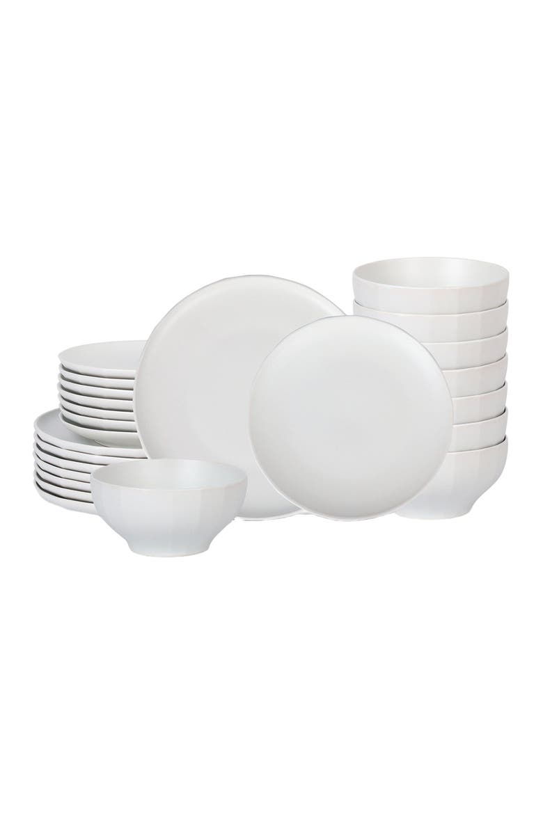 Rio Stoneware 24-Piece Dinnerware Set, Main, color, Beige