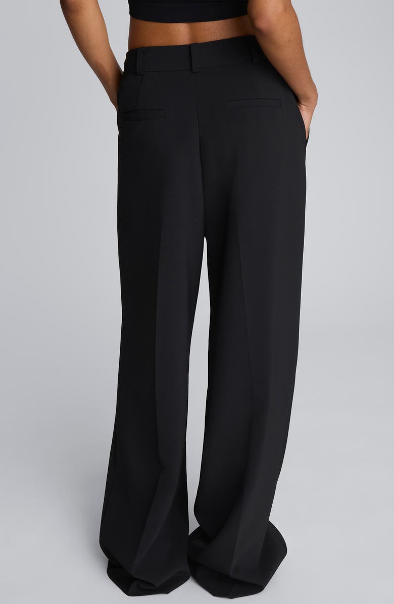 Kenneth Cole Double Pleat High Waist Wide Leg Pants, Alternate, color, Black