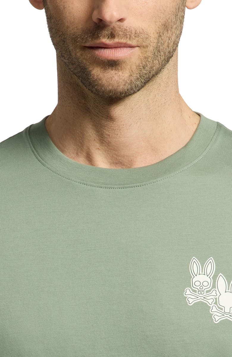 Psycho Bunny Elliot Pima Cotton Graphic T-Shirt, Alternate, color, Sea Spray