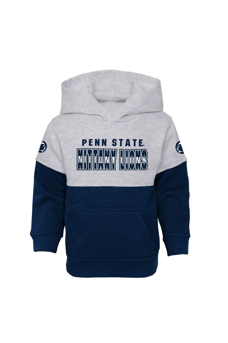 Infant Heather Gray/Navy Penn State Nittany Lions Playmaker Pullover Hoodie & Pants Set, Alternate, color, Heather Gray