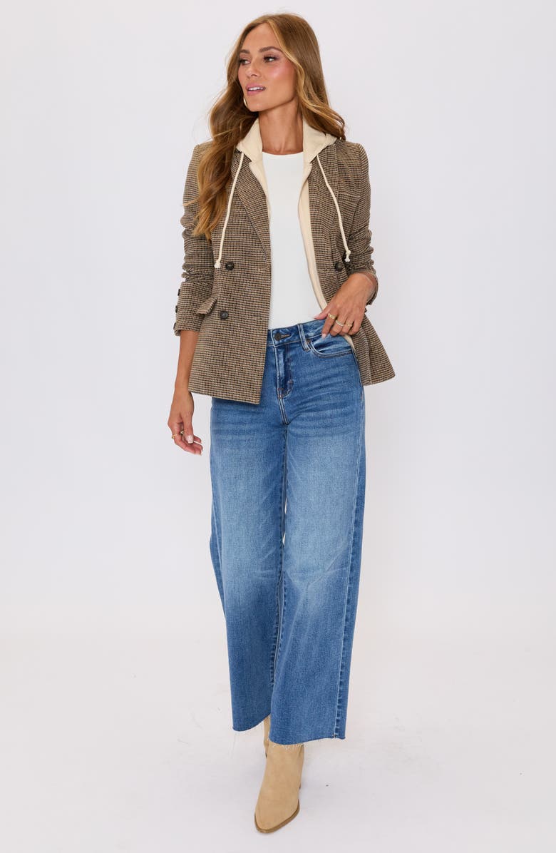 VICI Collection Wren Mixed Media Check Jacket, Alternate, color, 