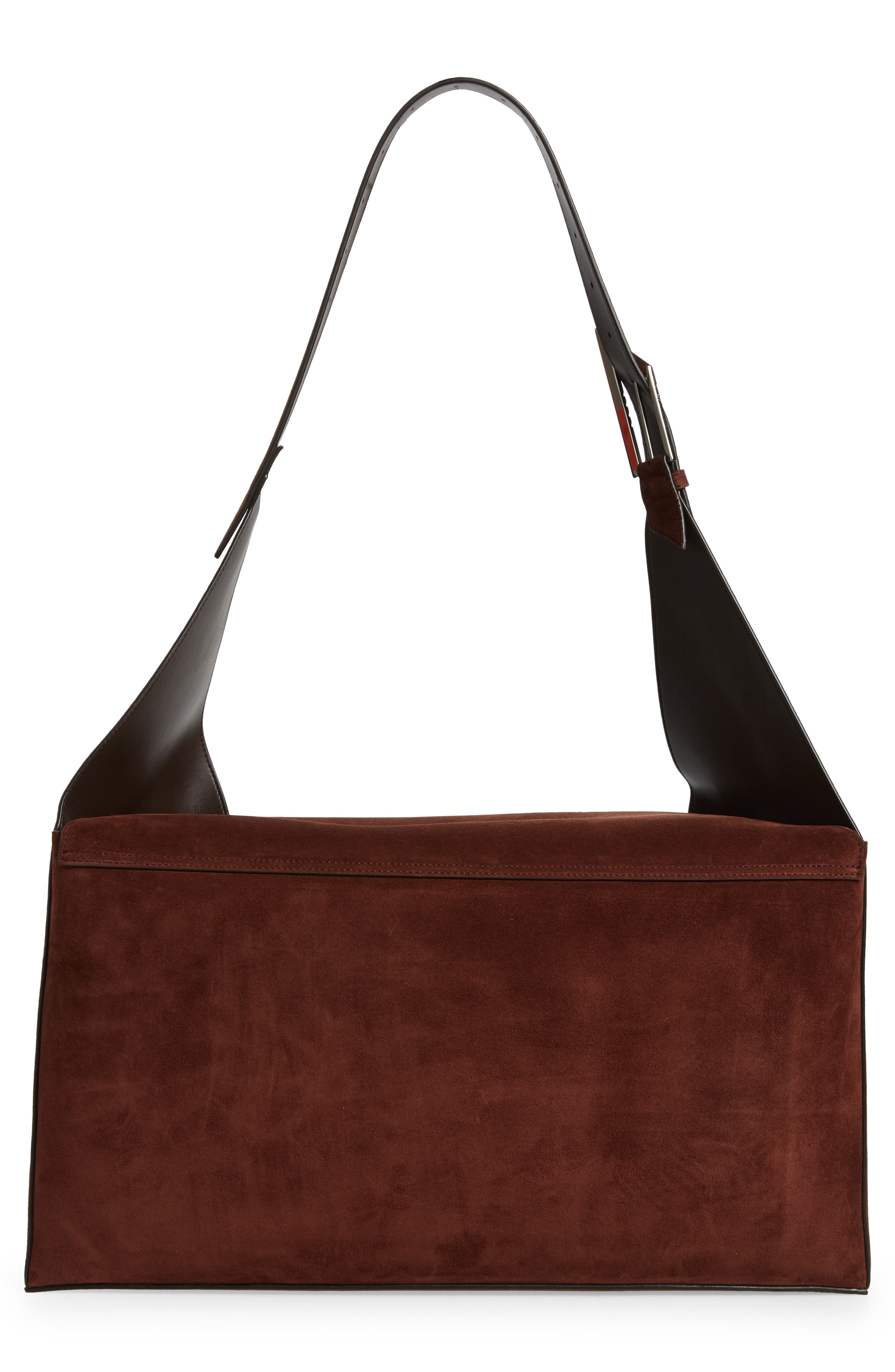 The Attico Morning Suede Shoulder Bag, Alternate, color, 