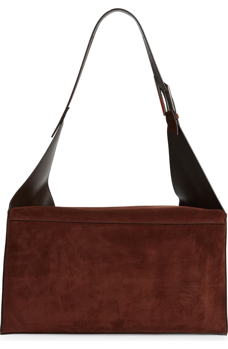 The Attico Morning Suede Shoulder Bag, Alternate, color,