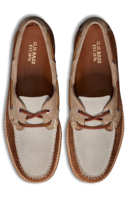 G.h.bass Hampton Boat Shoe In Tan Combo
