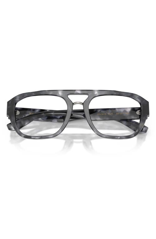Dolce & Gabbana Dolce&gabbana 55mm Pilot Optical Glasses In Black