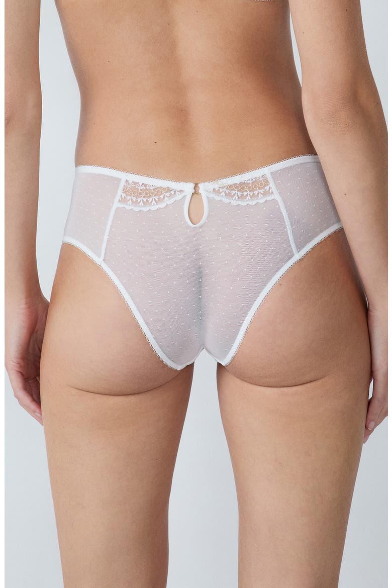 Promise Embroidered Briefs, Alternate, color, ECRU