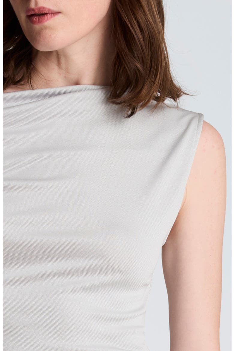 Ruched One-Shuolder Maxi Dress, Alternate, color, STONE GREY