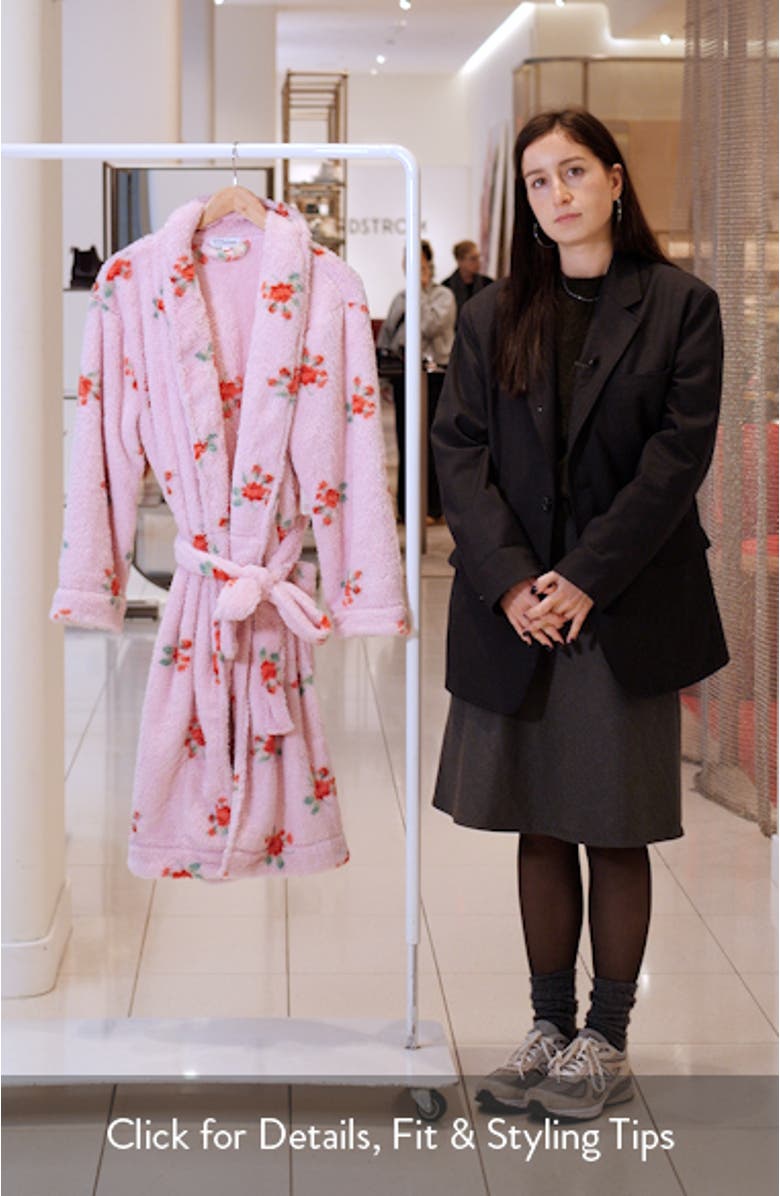 Holiday Roses Fleece Robe, sales video thumbnail