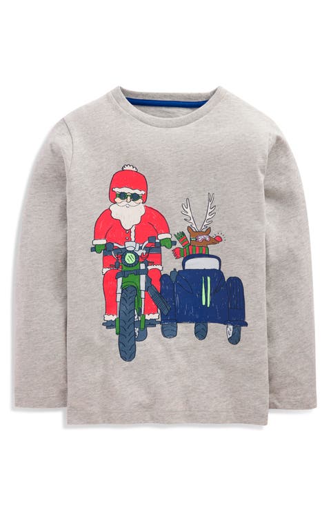 Kids' Motorbike Santa Graphic Tee
