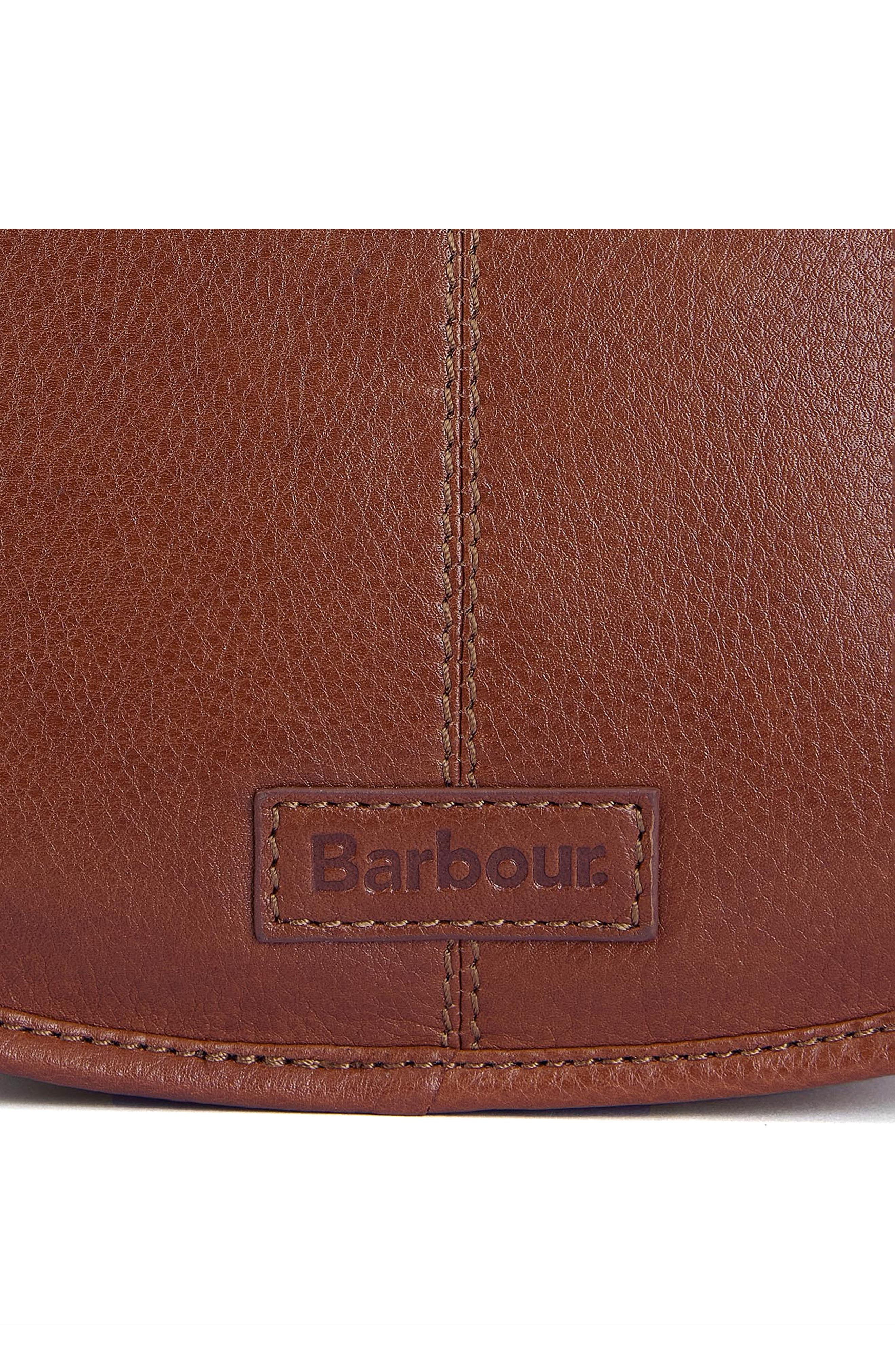 Barbour Laire Medium Leather Saddle Bag, Alternate, color, Brown