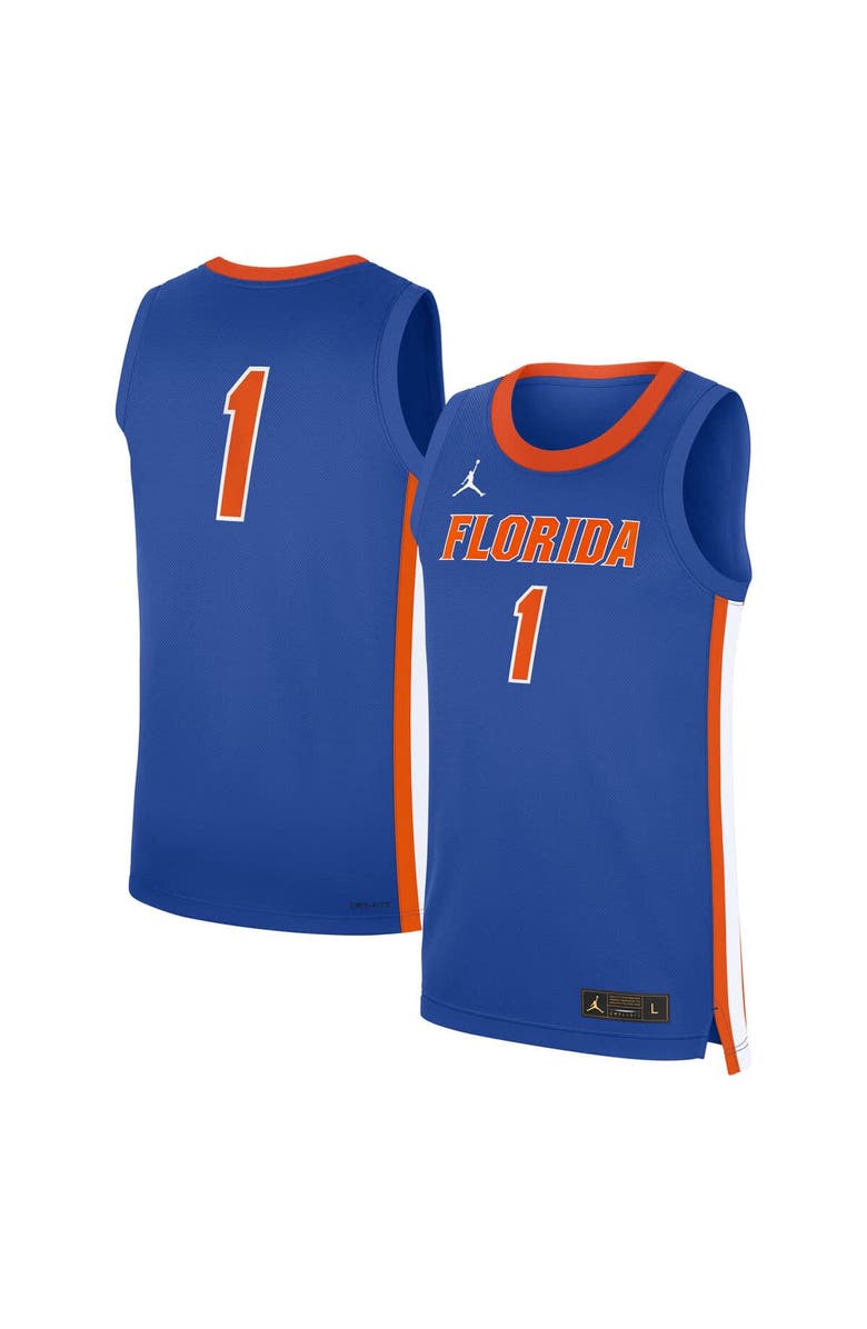Jordan Brand Men's Jordan Brand Royal Florida Gators Road Replica Basketball Jersey, Main, color, Royal
