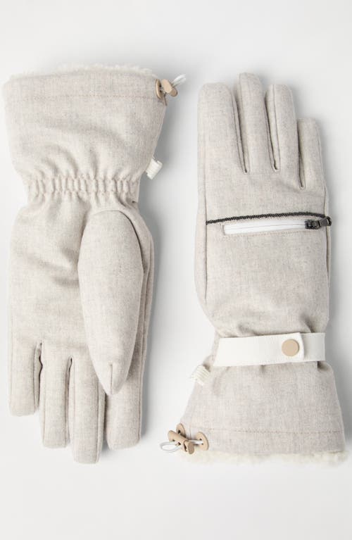 Brunello Cucinelli Mountain Gloves In Gray