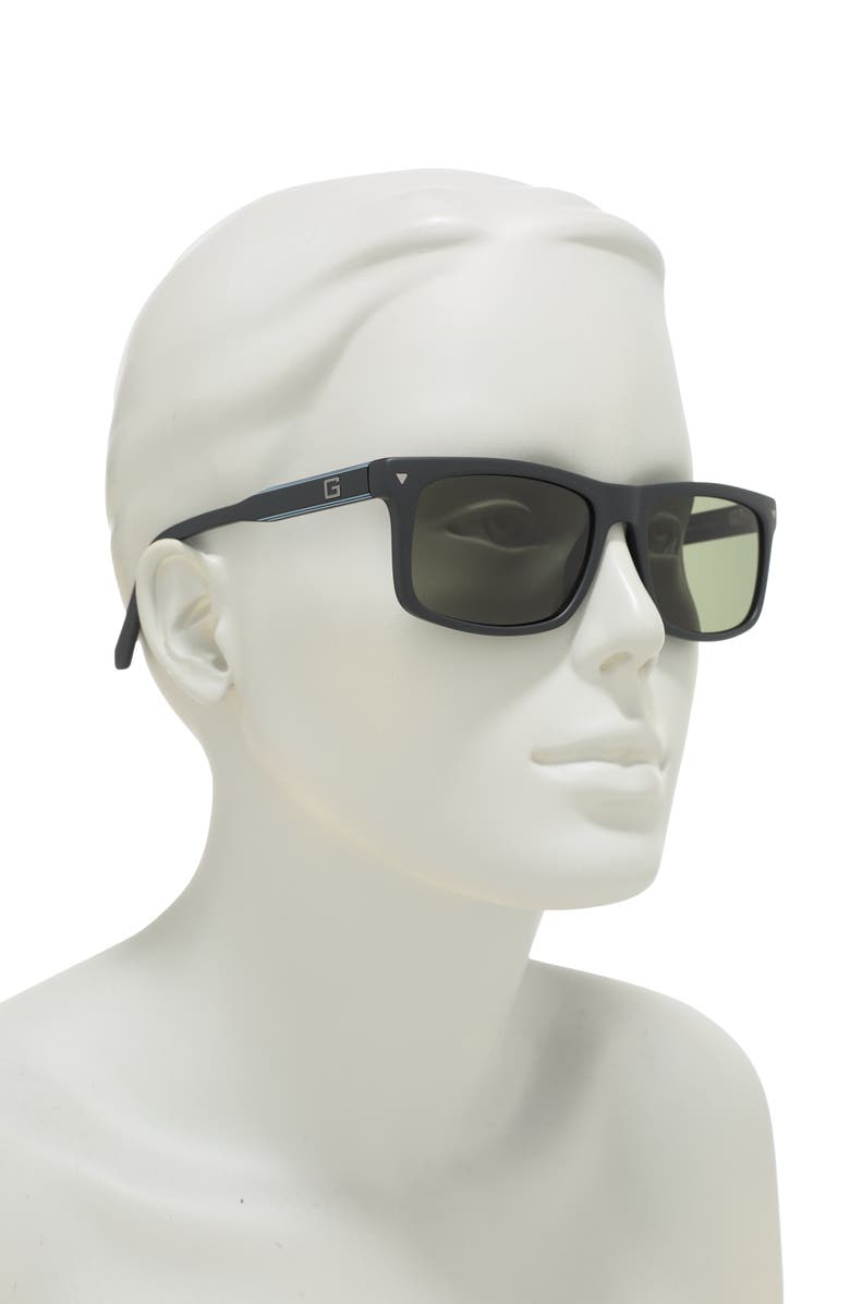 GUESS 56mm Rectangular Sunglasses, Alternate, color,