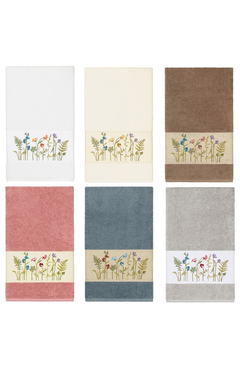 Linum Home Textiles Serenity Embellished Bath Towel - Cream, Alternate, color, Cream