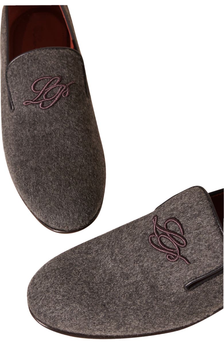 Loro Piana Anagram Cashmere Smoking Slipper, Alternate, color,