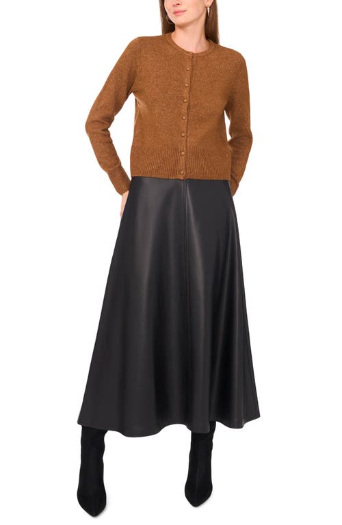 Vince Camuto Button-up Cardigan In Brown