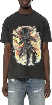 PURPLE BRAND Textured Inside Out Graphic T-Shirt
