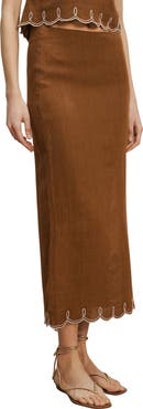Veronica Beard Malou Scallop Maxi Skirt