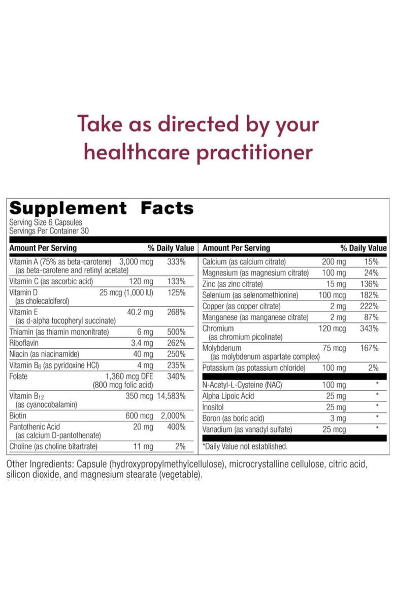 Multi Formula High Potency Daily Multivitamin Supplement 180 Capsules, Alternate, color, None