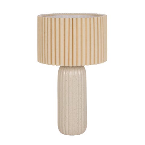 Table Lamp with Ribbed Shade