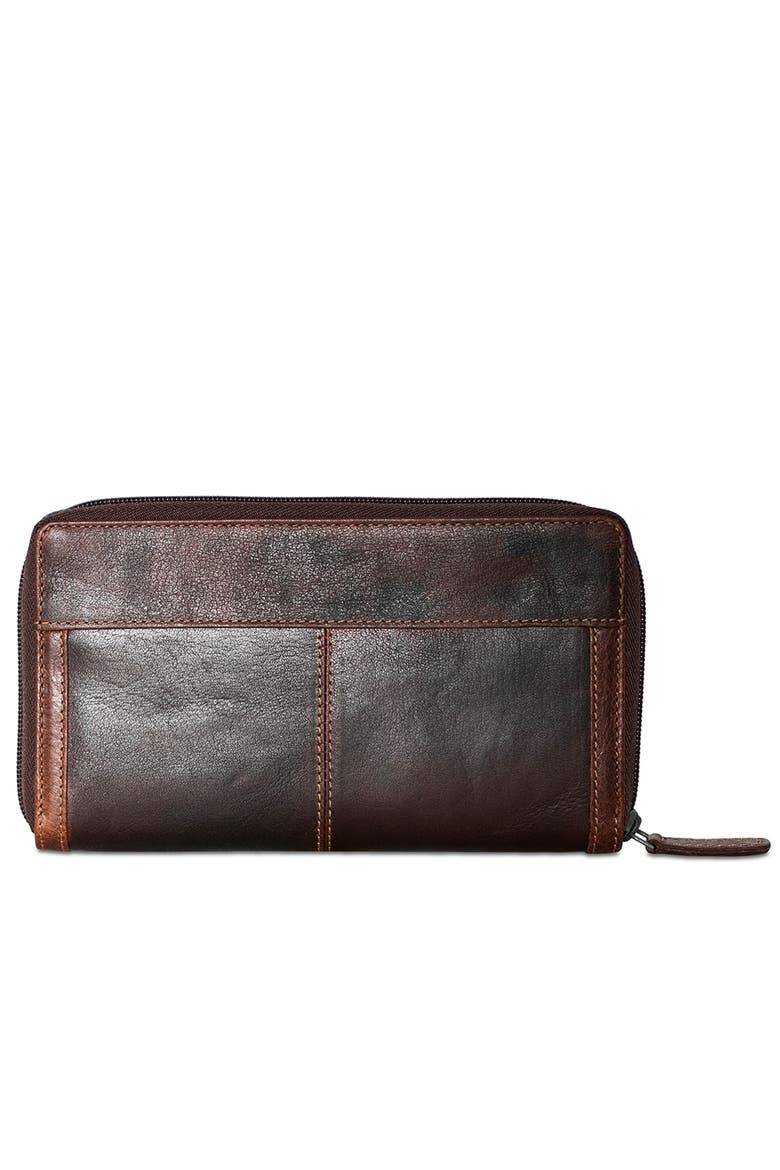 Voyager Large Zip-Around Travel Wallet, Alternate, color, Brown