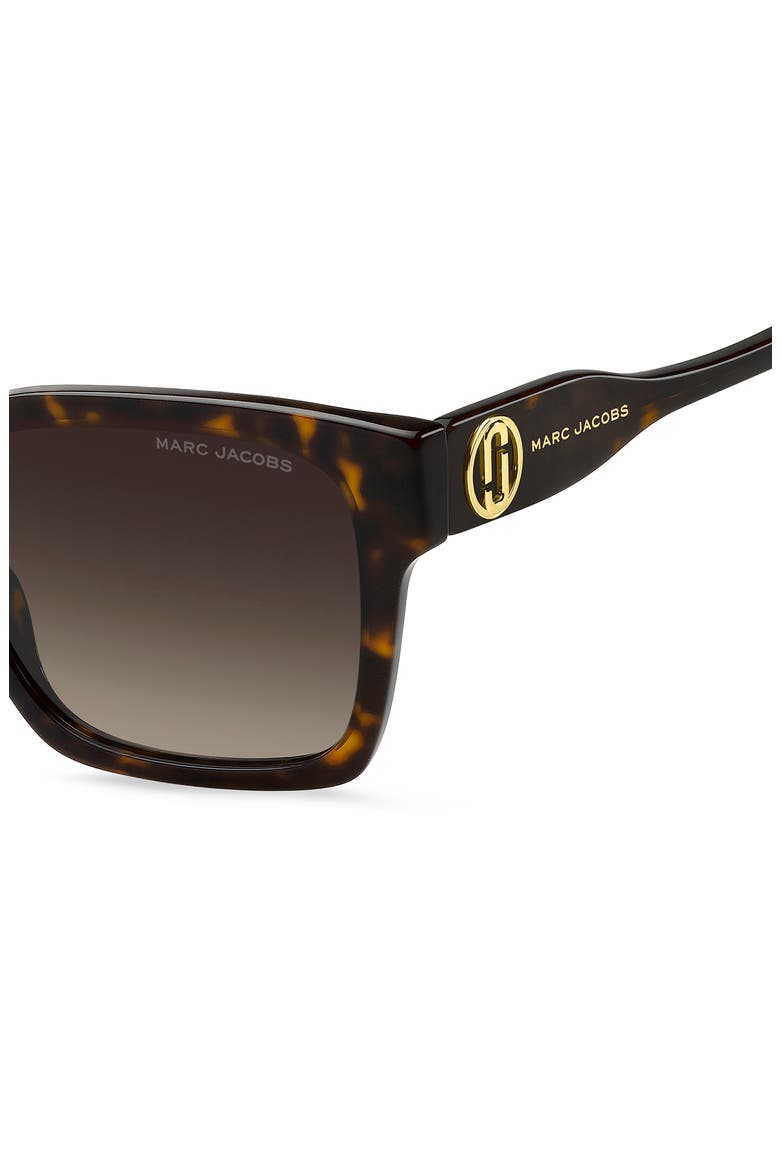 53mm Gradient Square Sunglasses, Alternate, color, HAVANA/ BROWN SF