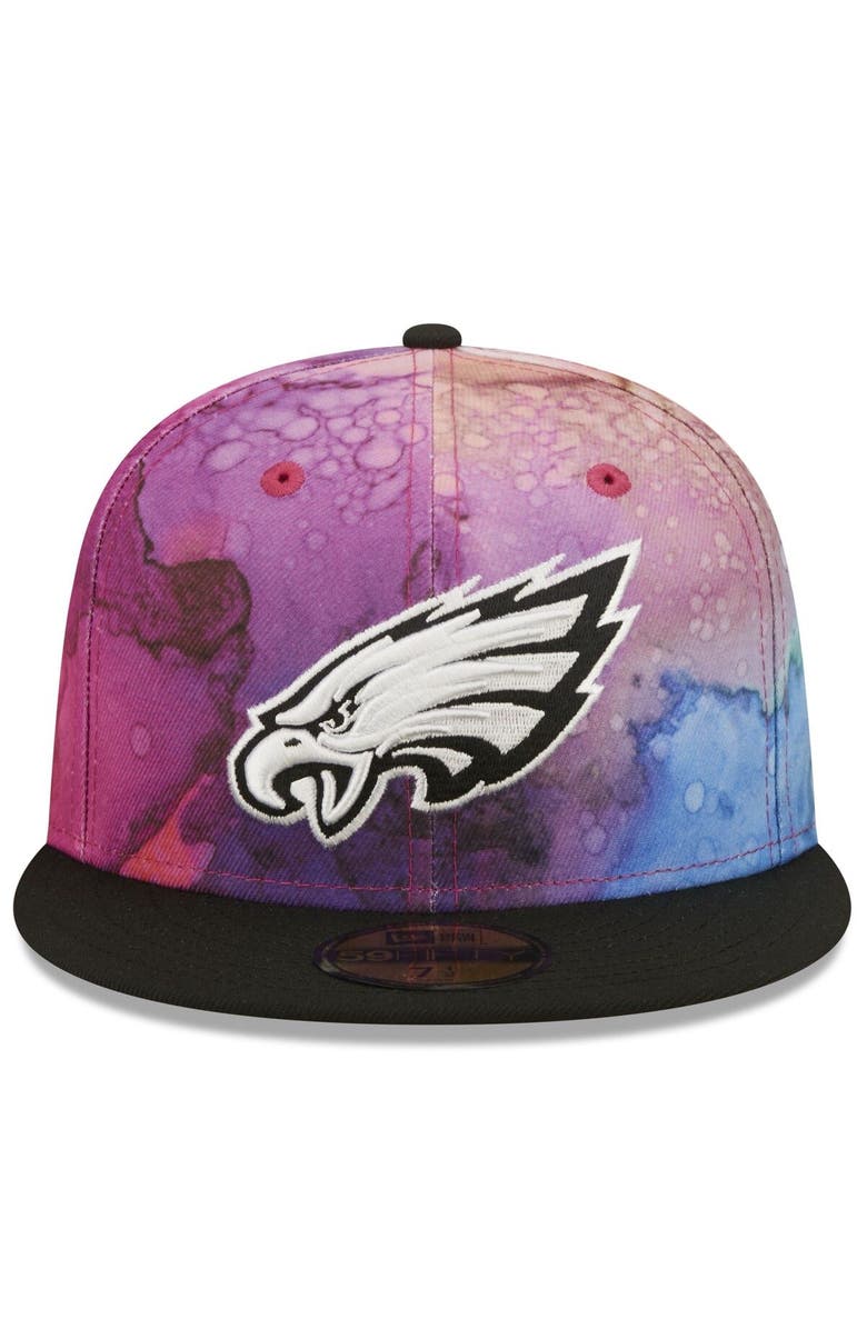 New Era Men's New Era Pink/Black Philadelphia Eagles 2022 NFL Crucial Catch 59FIFTY Fitted Hat, Alternate, color,