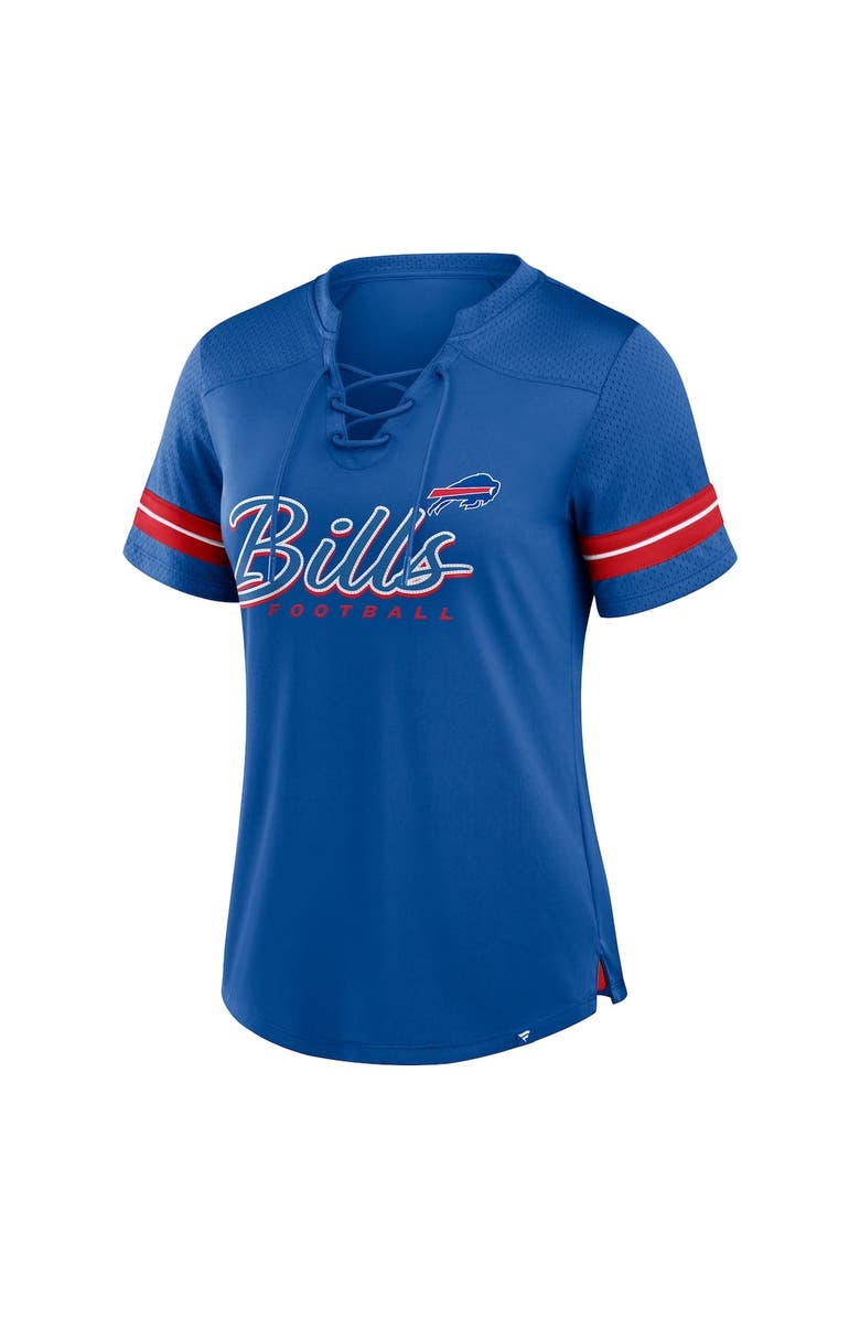 FANATICS Women's Fanatics Royal Buffalo Bills Play Script Lace-Up T-Shirt, Alternate, color, Royal