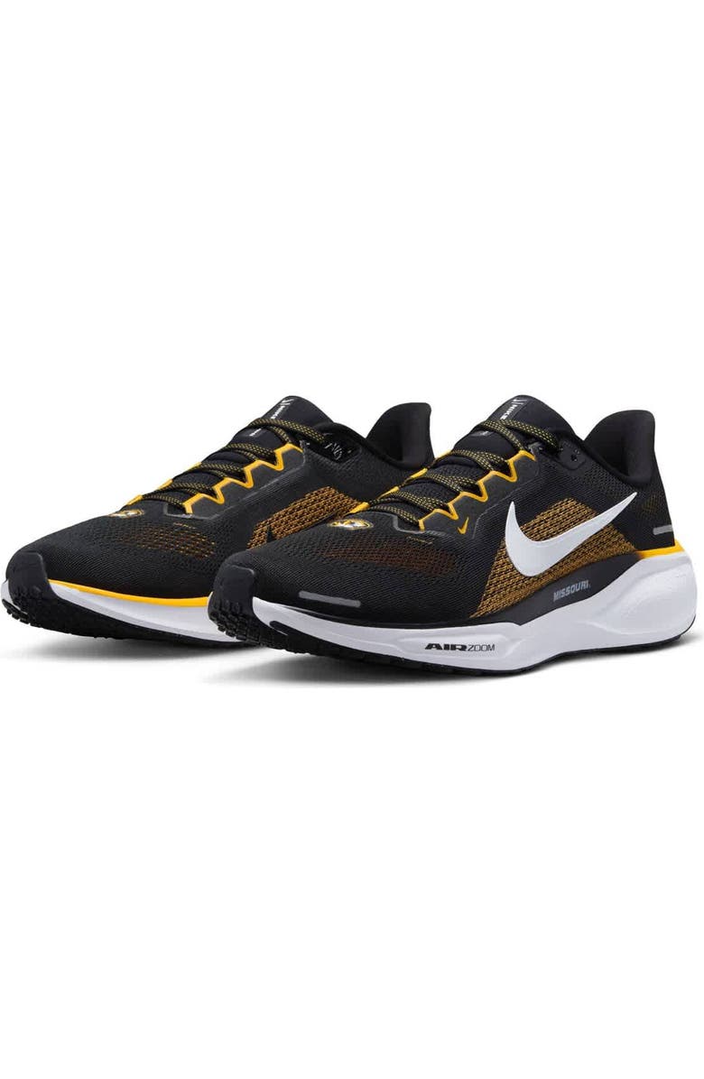 Nike Unisex Nike Black Missouri Tigers Zoom Pegasus 41 Running Shoes, Alternate, color,